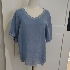 Tempo Paris Light Blue Tunic Top